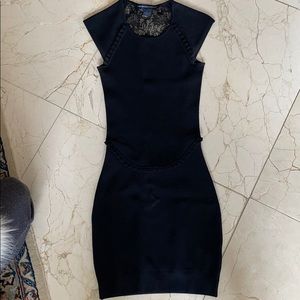 LBD French Connection bandage dress with lace back